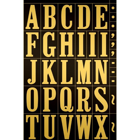 Hy-Ko 2In Black/Gold Letters, 10PK A02031